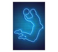 Puzzles pour Adolescentes 75x50cm/1000pcs Basketball Neon Puzzles pour Adolescentes, Jouets, Décoration Murale, Cadeaux pour Femmes, Cadeaux De Noël Et d'anniversaire 75x50cm/1000pcs