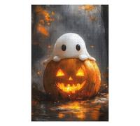 Puzzles pour Adolescentes 75x50cm/1000pcs Ghost on Pumpkin Puzzles pour Adolescentes, Jouets, Décoration Murale, Cadeaux pour Femmes, Cadeaux De Noël Et d'anniversaire 75x50cm/1000pcs