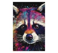 Puzzles pour Adolescentes 75x50cm/1000pcs Raccoon Colorful Puzzles pour Adolescentes, Jouets, Décoration Murale, Cadeaux pour Femmes, Cadeaux De Noël Et d'anniversaire 75x50cm/1000pcs