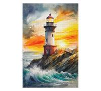 Puzzles pour Adolescentes 75x50cm/1000pcs The Lighthouse at Sunset Puzzles pour Adolescentes, Jouets, Décoration Murale, Cadeaux pour Femmes, Cadeaux De Noël Et d'anniversaire 75x50cm/1000pcs