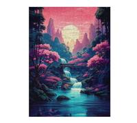Puzzles pour Adolescentes Japan Sunset Water Art Puzzles pour Adolescentes - Jeux Relaxants - Décoration Parfaite - Cadeaux Anti-Stress 52x38cm/1000pcs