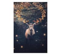 Puzzles pour Adolescentes Magic Forest Deer Puzzles pour Adultes, Jouets À Faire Soi-même, Cadeaux pour Femmes, Idéal comme Cadeau 75x50cm/1000pcs
