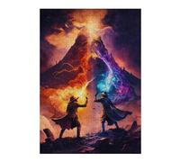 Puzzles pour Adolescentes Magical Duel at Volcano's Peak Puzzles pour Adultes, Jouets À Faire Soi-même, Cadeaux pour Femmes, Idéal comme Cadeau 38x26cm/1000pcs
