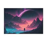 Puzzles pour Adolescentes Majestic Alien Landscape with Giant Planet Puzzles pour Adolescentes - Jeux Relaxants - Décoration Parfaite - Cadeaux Anti-Stress 75x50cm/1000pcs