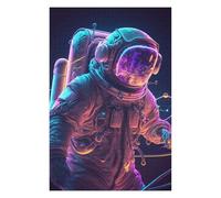 Puzzles pour Adolescentes Neon Astronaut Portrait Puzzles pour Adultes, Jouets À Faire Soi-même, Cadeaux pour Femmes, Idéal comme Cadeau 75x50cm/1000pcs