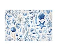 Puzzles pour Adolescentes Oceanic Blue Botanicals Puzzles pour Adolescentes - Jeux Relaxants - Décoration Parfaite - Cadeaux Anti-Stress 75x50cm/1000pcs