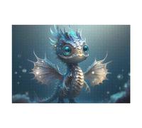 Puzzles pour Adolescentes Oceanic Fantasy Whimsical Sea Dragon Puzzles pour Adolescentes - Jeux Relaxants - Décoration Parfaite - Cadeaux Anti-Stress 75x50cm/1000pcs