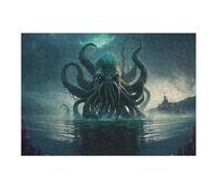 Puzzles pour Adolescentes Octopus Monster Rising from The Sea Puzzles pour Adolescentes - Jeux Relaxants - Décoration Parfaite - Cadeaux Anti-Stress 38x26cm/1000pcs