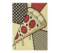 Puzzles pour Adolescentes Pizza Slice Pop Art Illustration Puzzles pour Adultes, Jouets À Faire Soi-même, Cadeaux pour Femmes, Idéal comme Cadeau 52x38cm/1000pcs
