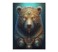 Puzzles pour Adolescentes Steampunk Bear Portrait-3 Puzzles pour Adolescentes - Jeux Relaxants - Décoration Parfaite - Cadeaux Anti-Stress 38x26cm/1000pcs