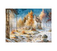 Puzzles pour Adolescentes Winter Cottage Serenity Puzzles pour Adolescentes - Jeux Relaxants - Décoration Parfaite - Cadeaux Anti-Stress 52x38cm/1000pcs