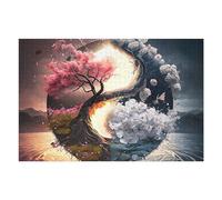 Puzzles pour Adolescentes Yin-Yang Tree of Life Puzzles pour Adolescentes - Jeux Relaxants - Décoration Parfaite - Cadeaux Anti-Stress 75x50cm/1000pcs