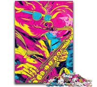 Puzzles pour Adolescents 1 000 cochons Jouant du Saxophone, Jouets éducatifs, décoration d'intérieur Unique et Cadeaux pour Les Enfants de 14 Ans et Plus, 26 x 38 cm