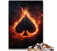 Puzzles pour Adolescents 1 000 Flammes d'amour Noires, Jeu de réflexion pour Les 14 Ans et Plus, idéal comme Cadeau pour Adultes et Adolescents 50 x 75 cm