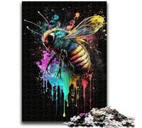 Puzzles pour Adolescents, 1 000 Jouets éducatifs à Peindre des Abeilles, décoration d'intérieur Unique et Cadeaux pour Les 14 Ans et Plus, 26 x 38 cm