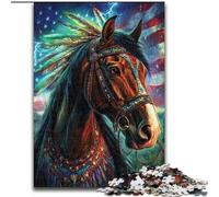 Puzzles pour Adolescents, 1 000 pièces, Cheval Indien, adapté aux Personnes de 14 Ans et Plus, Jeux éducatifs, Cadeaux du Père Noël Secret, 50x75cm