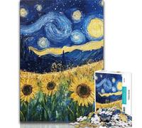 Puzzles pour Adolescents, 1 000 pièces, Ciel Nocturne, Tournesol, Jouet éducatif et décompressant, idées Cadeaux pour Les Enfants de 14 Ans et Plus, 38x26cm