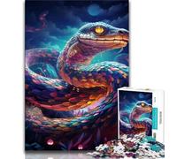 Puzzles pour Adolescents, 1 000 pièces colorées représentant des Serpents, Jeu Stimulant, décoration Murale, Cadeaux Uniques pour Anniversaire et Noël (Taille 75x50cm)