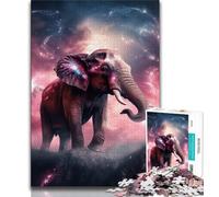 Puzzles pour Adolescents 1 000 pièces d'éléphants fantastiques, Jouets éducatifs Anti-Stress, Cadeaux pour Amis et Famille (Taille 38x26cm)