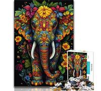 Puzzles pour Adolescents 1 000 pièces d'éléphants fantastiques, Jouets éducatifs Anti-Stress, Cadeaux pour Amis et Famille (Taille 38x26cm)