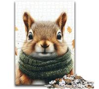 Puzzles pour Adolescents, 1 000 pièces, écureuil Portant Un Foulard, Jeu éducatif, défi, Jouet, à Offrir en Cadeau à Toute la Famille, 50x75cm