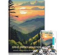 Puzzles pour Adolescents, 1 000 pièces, Great Smoky Mountains, Jouets éducatifs et éducatifs, pour la décoration de la Maison, à partir de 14 Ans, 38x26cm