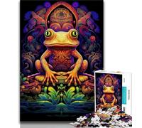 Puzzles pour Adolescents, 1 000 pièces, Grenouilles psychédéliques, pour Adultes, Jeu éducatif, défi, décoration d'intérieur Unique et Cadeaux (Taille 75x50cm)