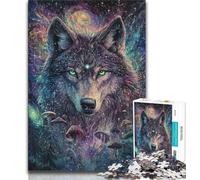 Puzzles pour Adolescents, 1 000 pièces, Loup Fantastique, Jouets à Faire soi-même, avec Affiche et fiche de Questions Assorties, pour Les Enfants de 14 Ans et Plus, 38x26cm