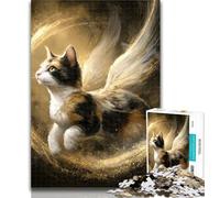 Puzzles pour Adolescents, 1 000 pièces, Motif Ange et Chat, pour Adultes, Jeu de réflexion, décoration Murale, Cadeaux Uniques pour Anniversaire et Noël, 50x75cm