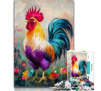 Puzzles pour Adolescents, 1 000 pièces, Motif Coq, Jouet éducatif et décompressant, idées Cadeaux pour Les Enfants de 14 Ans et Plus, 38x26cm