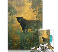 Puzzles pour Adolescents, 1 000 pièces, Motif léopard Fantastique, Jeux d'activités familiales stimulants, Jouets à Faire soi-même pour décoration Murale (Taille 38x26cm)