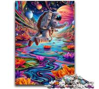 Puzzles pour Adolescents, 1 000 pièces, Motif psychédélique, fumée, Astronaute, Jeu éducatif, défi, Jouet, à Offrir en Cadeau à Toute la Famille, 26x38cm