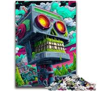 Puzzles pour Adolescents, 1 000 pièces, Motif tête de Mort psychédélique, Anti-Stress, défi Difficile, Cadeaux du Père Noël Secret pour Les 14 Ans et Plus, 50x75cm
