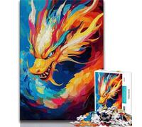 Puzzles pour Adolescents, 1 000 pièces, Peinture à l'huile de Dragon Chinois, Jouet éducatif et décompressant, idées Cadeaux pour Les Enfants de 14 Ans et Plus, 38x26cm