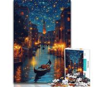 Puzzles pour Adolescents, 1 000 pièces, Venise sous Le Ciel Nocturne, Jeu éducatif, Jouet de décoration pour la Maison, 14 Ans et Plus, 38x26cm