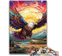 Puzzles pour Adolescents, 1 000 Puzzles d'aigle colorés pour Adultes, Anti-Stress, pour Passer Le Temps à la Maison, Interaction Parent-Enfant (50x75cm)