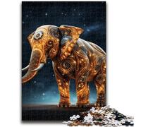 Puzzles pour Adolescents 1 000 Puzzles « Éléphant de la Nuit étoilée », Un Jeu Stimulant idéal comme Cadeau pour Toute la Famille (75x50cm)