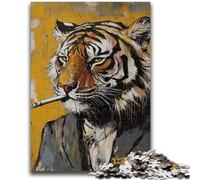 Puzzles pour Adolescents 1 000 Puzzles Tigre de Basquiat, Un Jeu Stimulant, idéal comme Cadeau pour Toute la Famille (26x38cm)