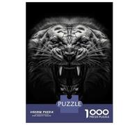 Puzzles pour Adolescents 1000 Angry Tiger Poster Puzzles pour Adultes Jeu Manuel D'assemblage De Motifs Offre Spéciale pour Toute La Famille 70x50cm/1000pcs