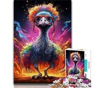 Puzzles pour Adolescents 1000 Animaux Art Autruche 1000 pièces Puzzle Anti-Stress Staycation Kill Time Wishlist avec Père Noël 75x50cm