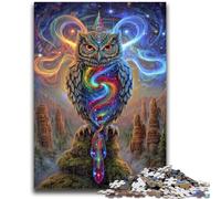 Puzzles pour Adolescents 1000 Animaux fantastiques hiboux Jeu Stimulant et Jeu Familial décoration Murale Cadeaux d'anniversaire et de Noël Uniques 50x75cm