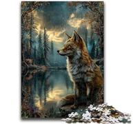 Puzzles pour Adolescents 1000 Animaux Renards Art Jeu Stimulant et Jeu Familial Décoration Murale Cadeaux d'anniversaire et de Noël Uniques 50x75cm