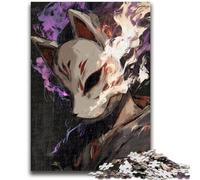 Puzzles pour Adolescents 1000 Anime Fox Mask Boy Anti-Stress Staycation Kill Time Décoration Parfaite pour Les 14 Ans et Plus 26x38cm