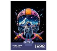 Puzzles pour Adolescents 1000 Astronaut Space Helmet Poster Casse-têtes pour Adultes - Idée Cadeau Parfaite pour Toute La Famille 70x50cm/1000pcs