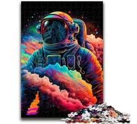 Puzzles pour Adolescents 1000 astronautes colorés Jeu éducatif Familial Décoration Murale Cadeaux d'anniversaire et de Noël Uniques 26x38cm