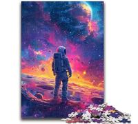 Puzzles pour Adolescents 1000 astronautes colorés Jeux éducatifs Décoration de la Maison Idéal comme Cadeau pour Toute la Famille 50x75cm