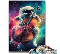 Puzzles pour Adolescents 1000 astronautes Jouant du Violon pour Les 14 Ans et Plus Jeux de Famille Jeu de Noël Cadeaux pour Femmes 26x38cm