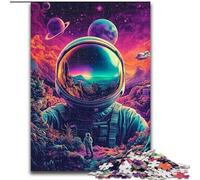 Puzzles pour Adolescents 1000 astronautes psychédéliques, adaptés aux Personnes de 14 Ans et Plus. Difficile à Terminer mais Amusant et Humoristique. Superbe Cadeau 26x38cm