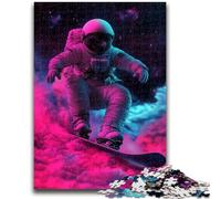 Puzzles pour Adolescents 1000 astronautes Surfant Jeu éducatif défi Jouet décoration Murale Cadeaux d'anniversaire et de Noël Uniques 50x75cm