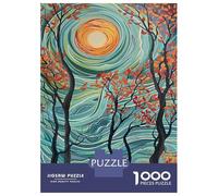 Puzzles pour Adolescents 1000 Autumn Trees with Sun Art Print Puzzle À Faire Soi-même, Jouets Difficiles, Offre Spéciale comme Cadeaux pour Toute La Famille 70x50cm/1000pcs
